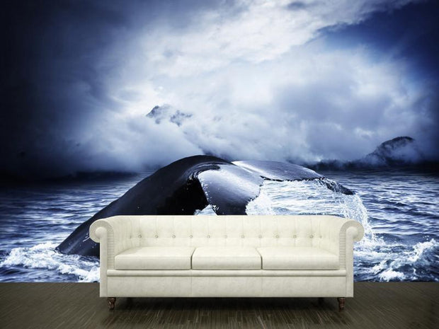 Whale tail Wall Mural-Animals & Wildlife-Eazywallz