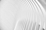 White Curved Architectural Wallpaper Mural-Abstract,Black & White,Buildings & Landmarks,Urban-Eazywallz