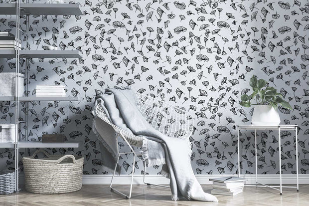 White Pinwheels Wallpaper