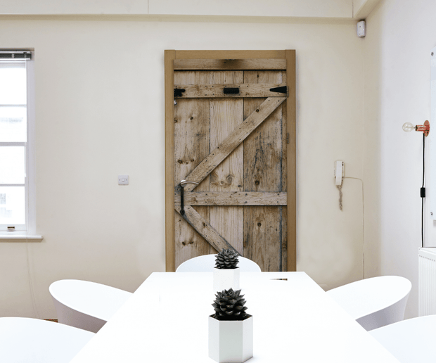 Wooden Barn Door Mural-Textures-Eazywallz
