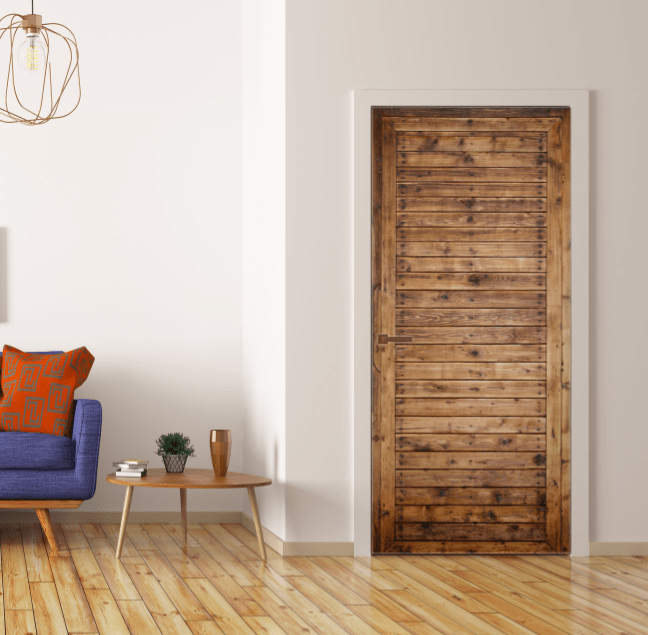 Wooden Planks Door Mural-Textures-Eazywallz