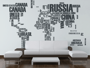 Word Cloud Map Wall Mural-Modern Graphics,Maps-Eazywallz