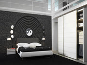 Yin and Yang Wall Mural-Black & White,Zen,Textures-Eazywallz
