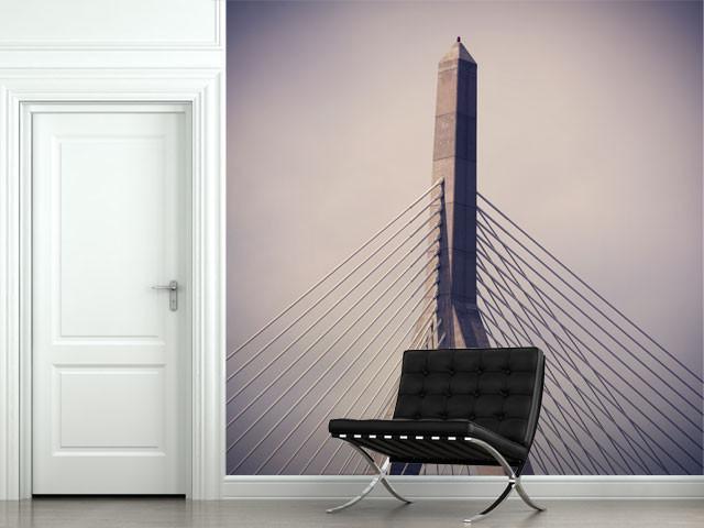 Zakim Bridge in Boston Wall Mural-Buildings & Landmarks,Cityscapes,Urban-Eazywallz